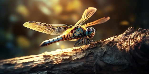 Photo of dragonfly on tree