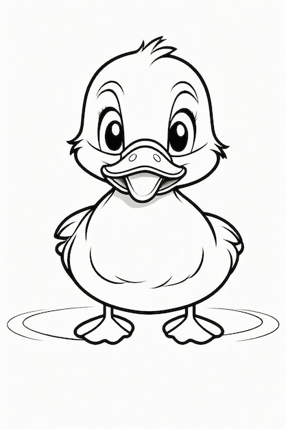 A Photo Drawing of Duck Illustration for kids coloring page 855