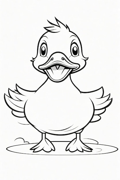 A Photo Drawing of Duck Illustration for kids coloring page 855