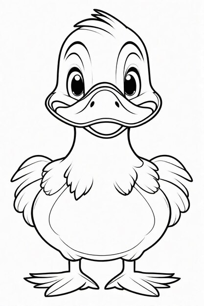 A Photo Drawing of Duck Illustration for kids coloring page 855