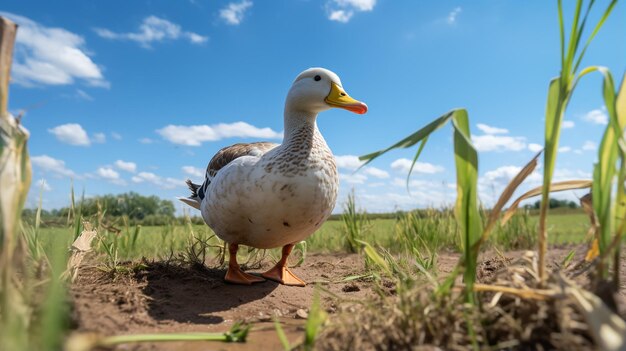 Photo of a Duck in the Farmland