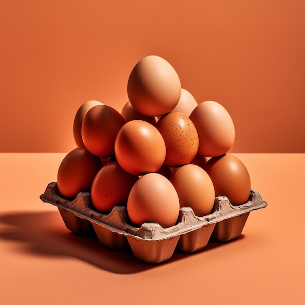 Photo of eggs on carton box