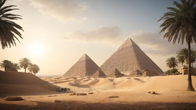 Photo of egypt the great pyramids of giza view