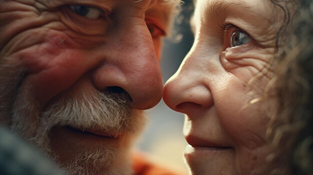 Photo photo of elderly couple enjoying the current moment