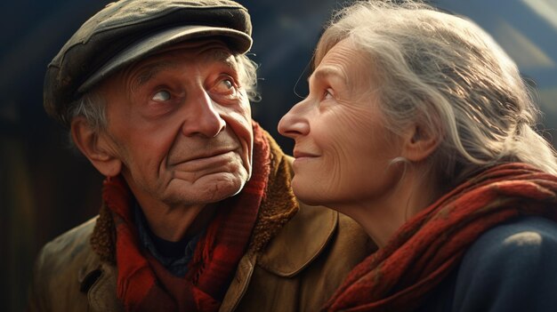 Photo of Elderly couple enjoying the current moment