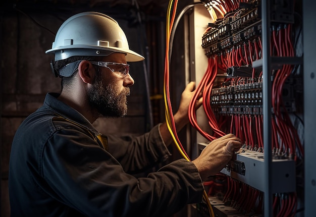 電気技師が作業している写真