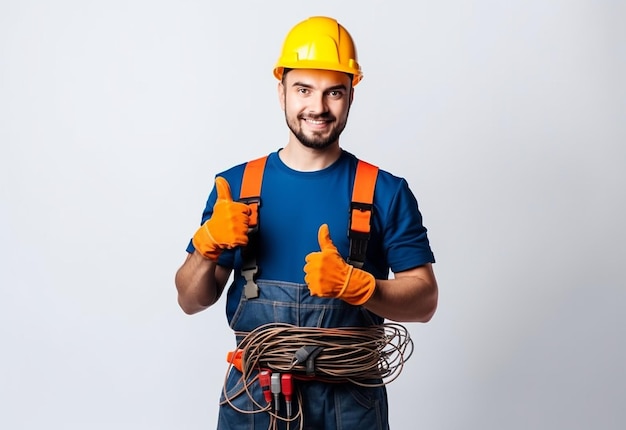 Photo of an electrical technician working