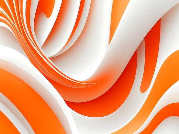 Photo elegant abstract background with waves in orange and white color