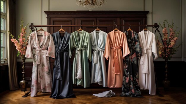 A Photo of Elegant Loungewear and Robes