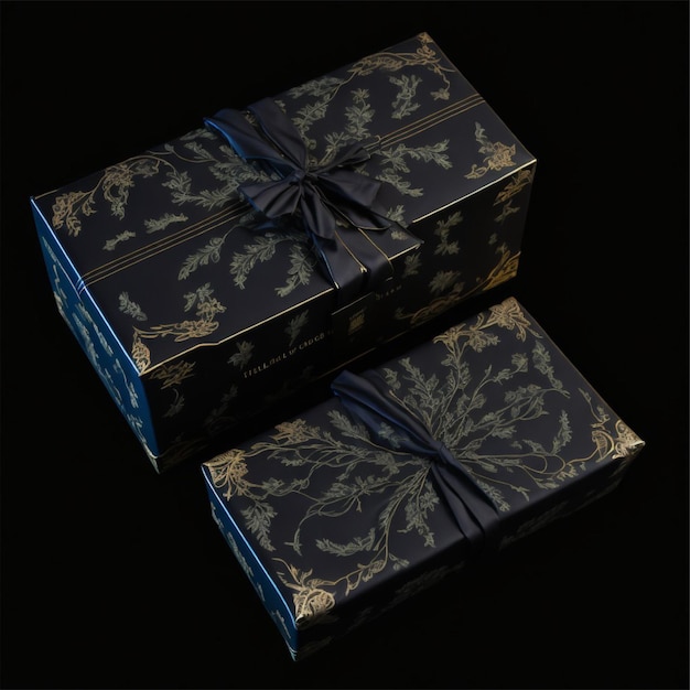 Photo of elegant luxury patterned gift box