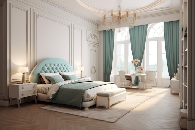 Photo of a elegant and modern bedroom