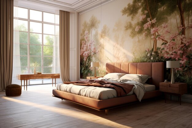 Photo of a elegant and modern bedroom