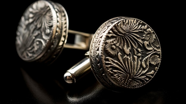 A Photo of Elegant Silver Cufflinks