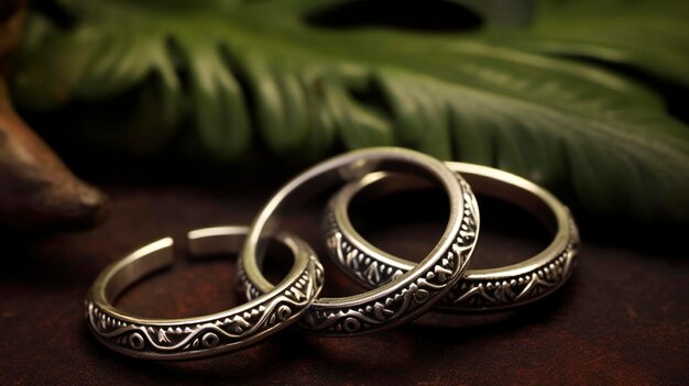 A Photo of Elegant Silver Nose Ring with Ornamental Design