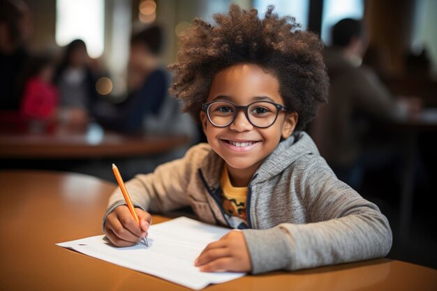 Photo of an elementary school student