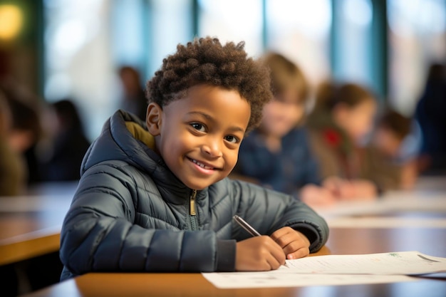 Photo of elementary school students' teaching and learning activities