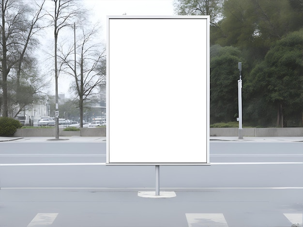 Foto photo of an empty billboard in a city street ai generated