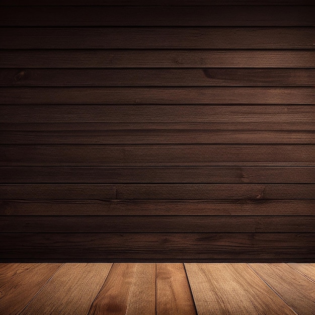 Photo empty wooden table top background generated by AI