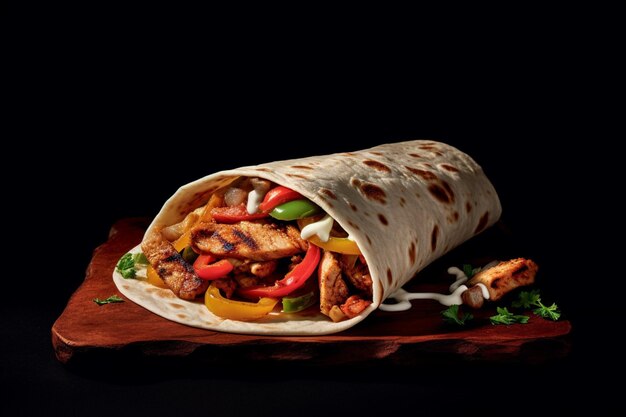 Photo of fajita with no background