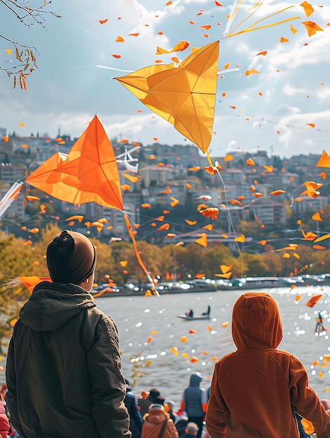 Photo of Families Flying Colorful Kites in a Turkish Park With Turkis Family Activities Job Care