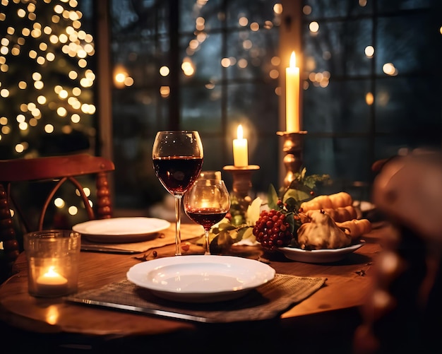 Foto foto di una famiglia riunita per una cena in famiglia la vigilia di natale