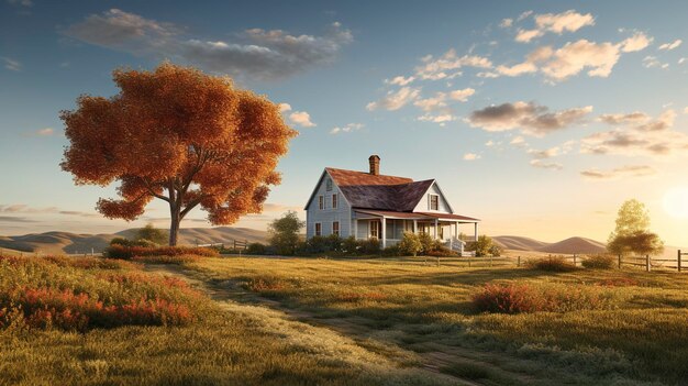 A photo of a Farmhouse Embracing Simple Living