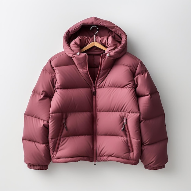 A photo of a fashionable winter puffer jacket