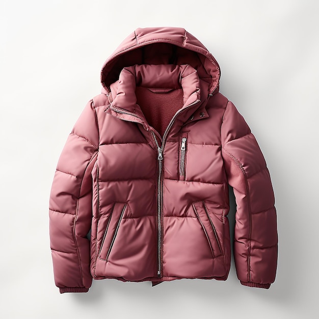 A photo of a fashionable winter puffer jacket