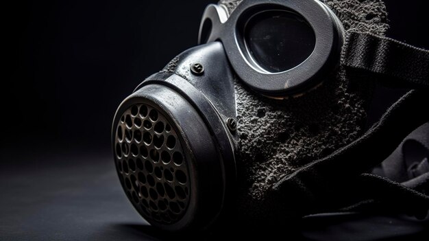 Photo a photo featuring a close up of a gas mask nose cup with its textured material and ventilation