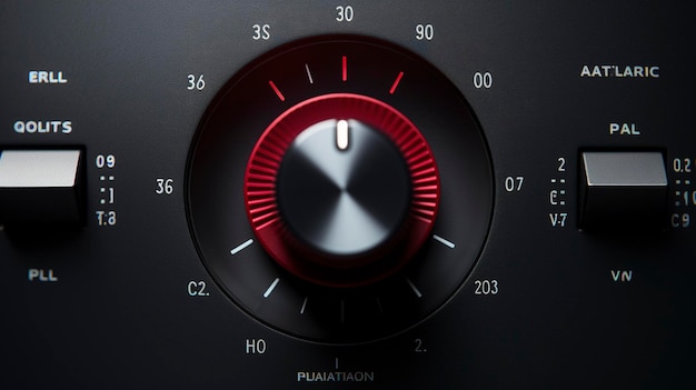 Photo a photo featuring a close up of the minimalist equalizer or sound adjustment controls on a speaker