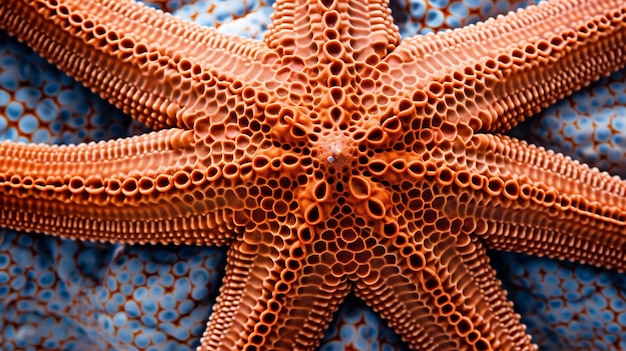 Photo a photo featuring a hyper detailed close up shot of a sea star starfish