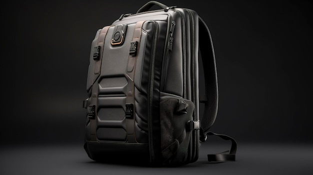 A Photo featuring a hyper detailed shot of a slim and lightweight laptop backpack