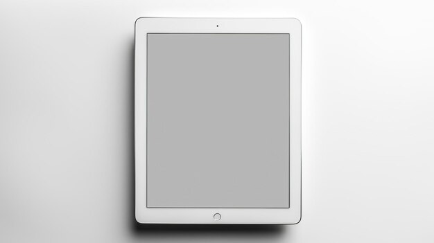 Photo a photo featuring a minimalistic composition of an ipad with a monochromatic theme