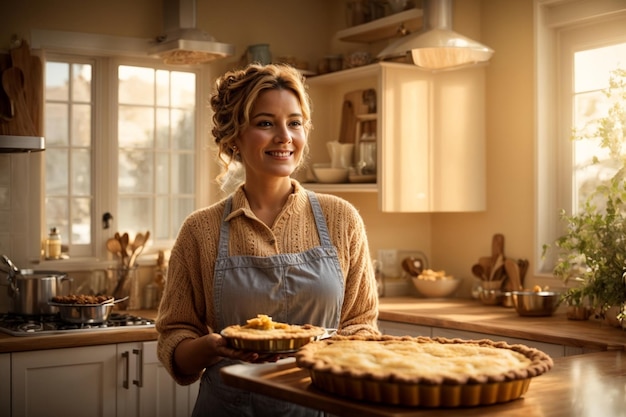 Photo photo female baker