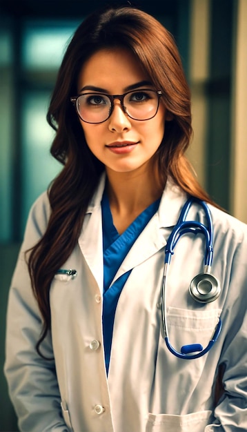 photo female doctor at hospital