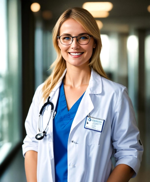 photo female doctor at hospital