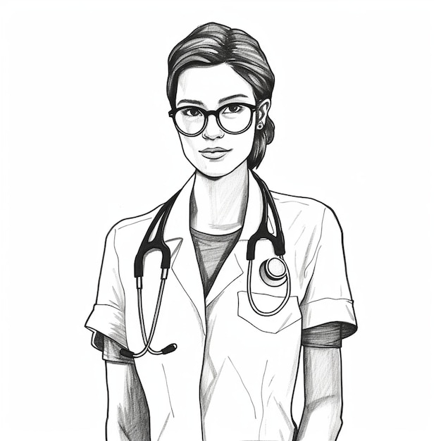 photo female doctor physician in medical uniform with stethoscope cross arms on chest smiling