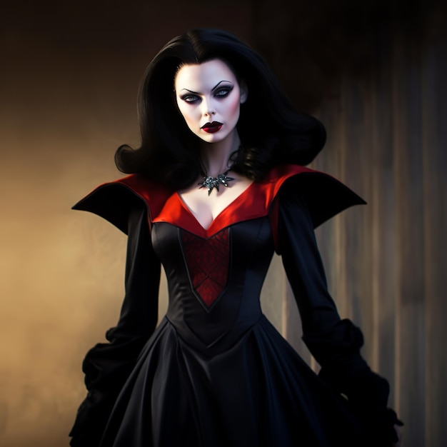 photo of a female vampire full body of a beautiful woman photorealistic