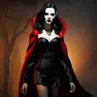 Photo photo of a female vampire full body of a beautiful woman photorealistic