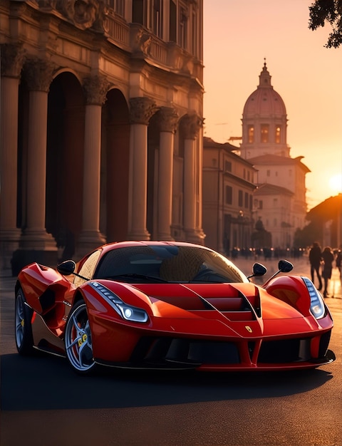 photo of a Ferrari LaFerrari in Rome