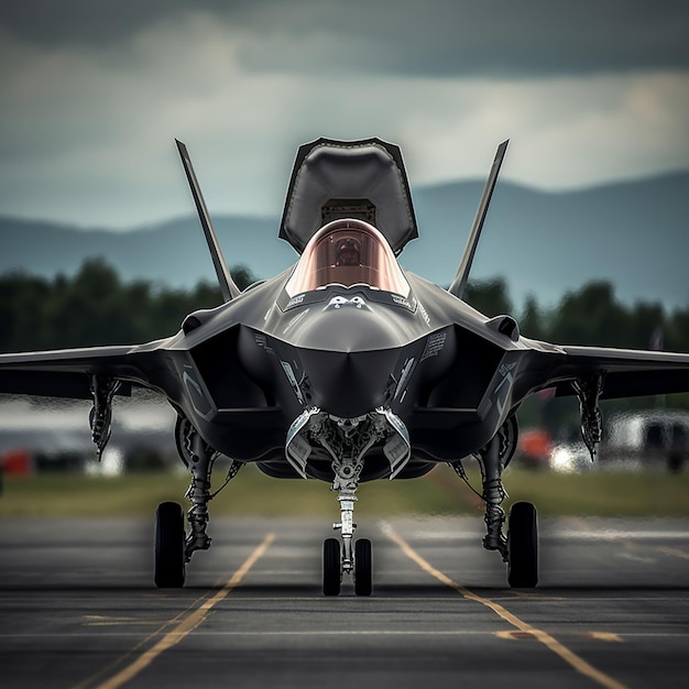 Foto foto aereo da combattimento che vola nel cielo