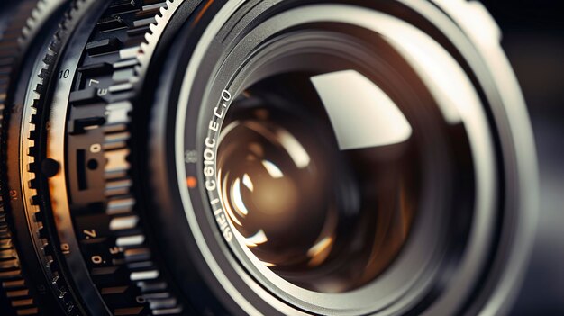 A Photo of a Film Camera Lens with Depth of Field