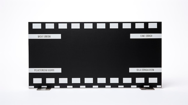 A photo of a filmmaker's clapperboard