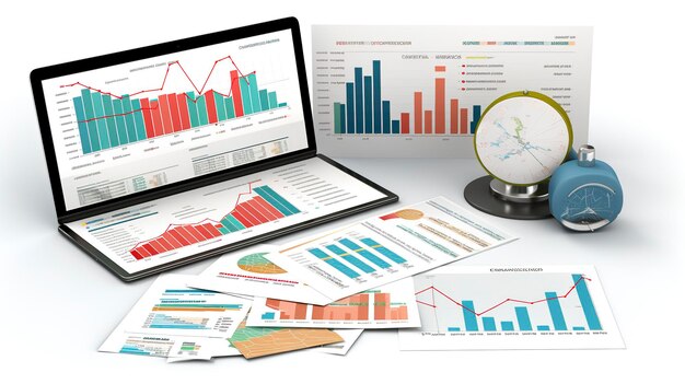 A photo of a financial report analysis