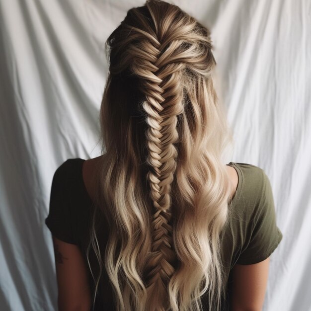 Photo photo of fishtail braids