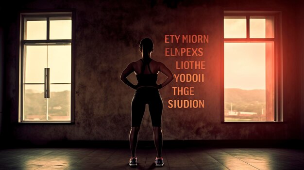 Photo a photo of a fitness motivation poster with inspiring quotes