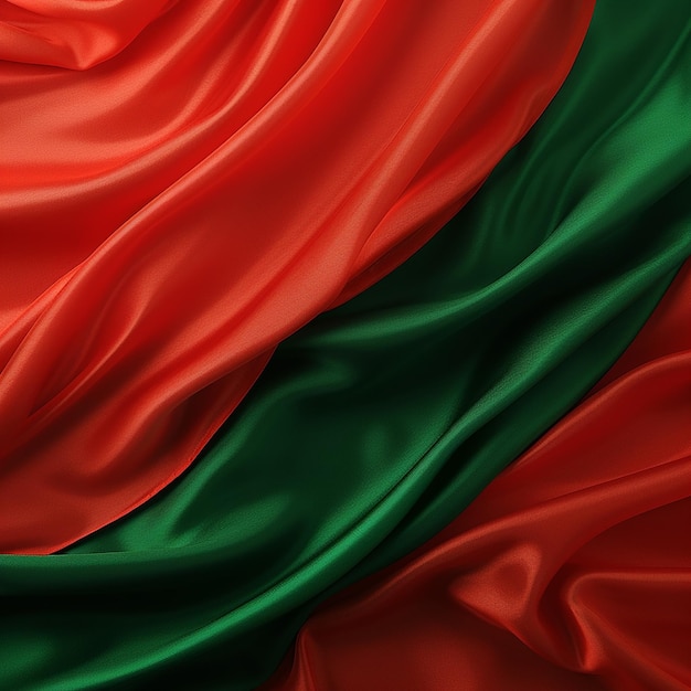 Photo flag of bangladesh silk closeup background