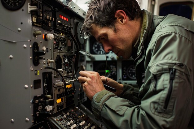 Photo photo of flight attendant working aboard aircraft