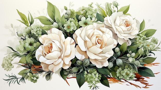 a photo of floral white background