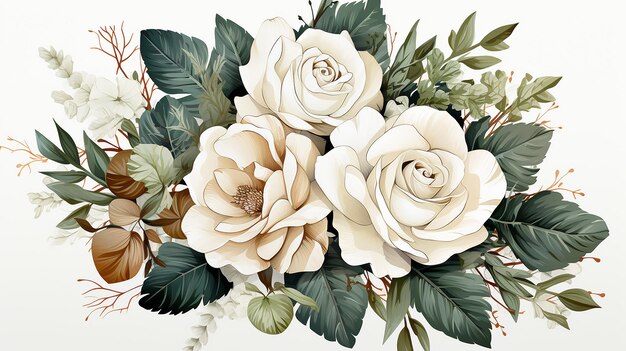 a photo of floral white background